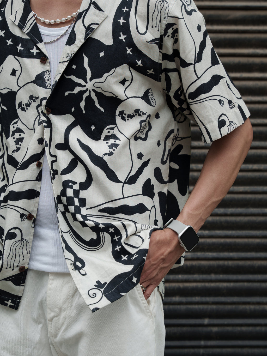 ROZANA SHIRT IN SIYAHI PRINT