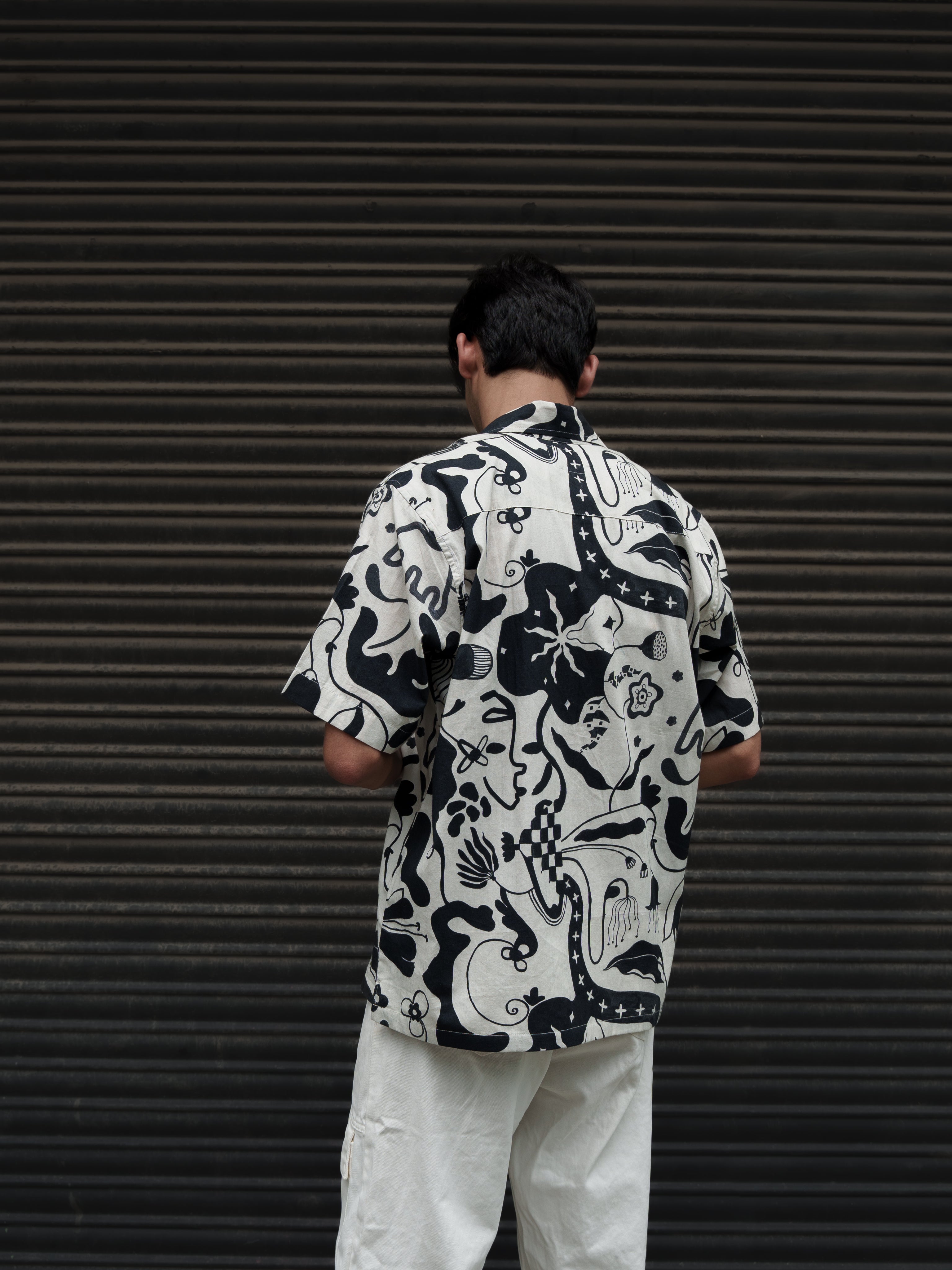 ROZANA SHIRT IN SIYAHI PRINT