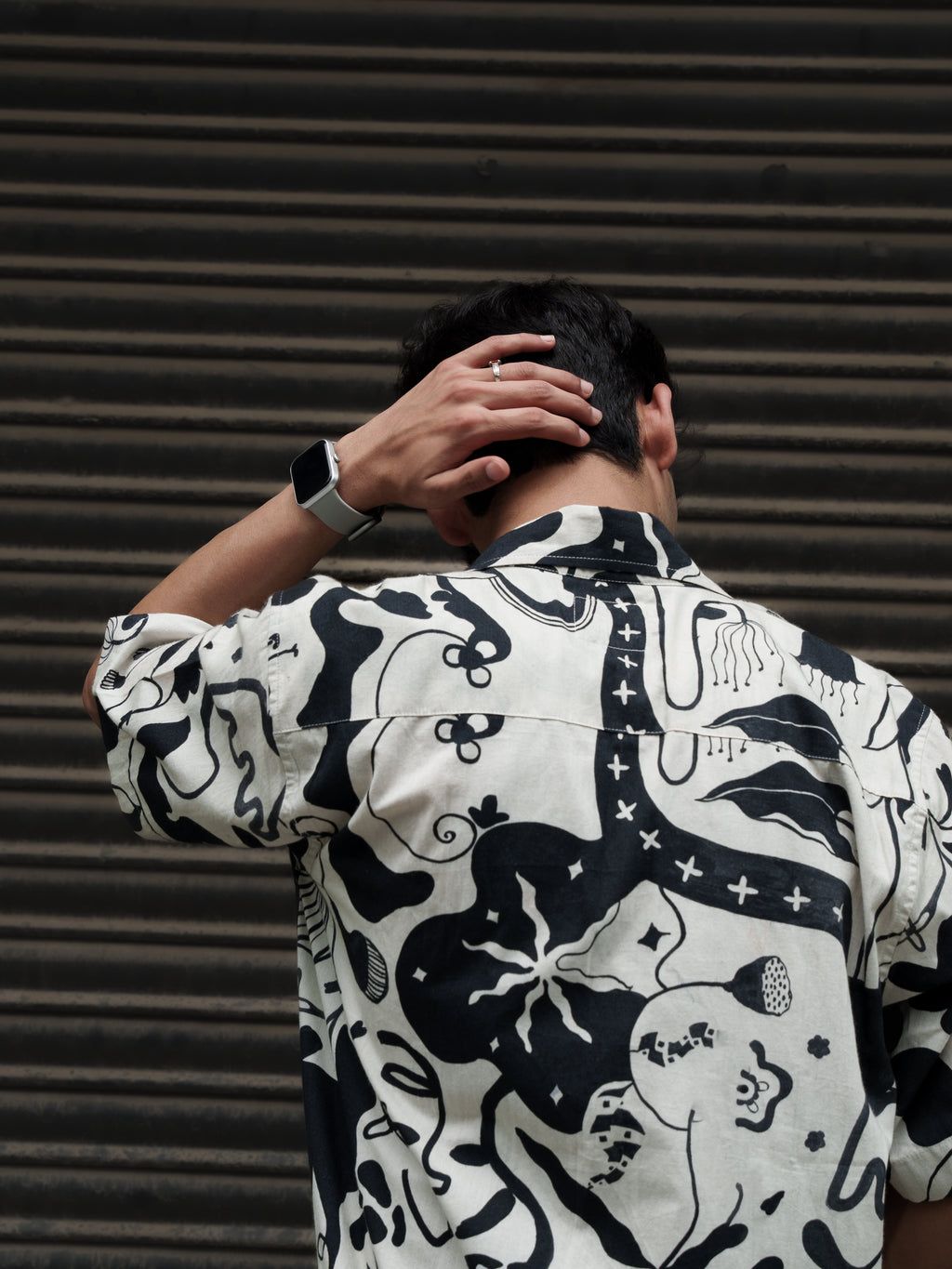 ROZANA SHIRT IN SIYAHI PRINT