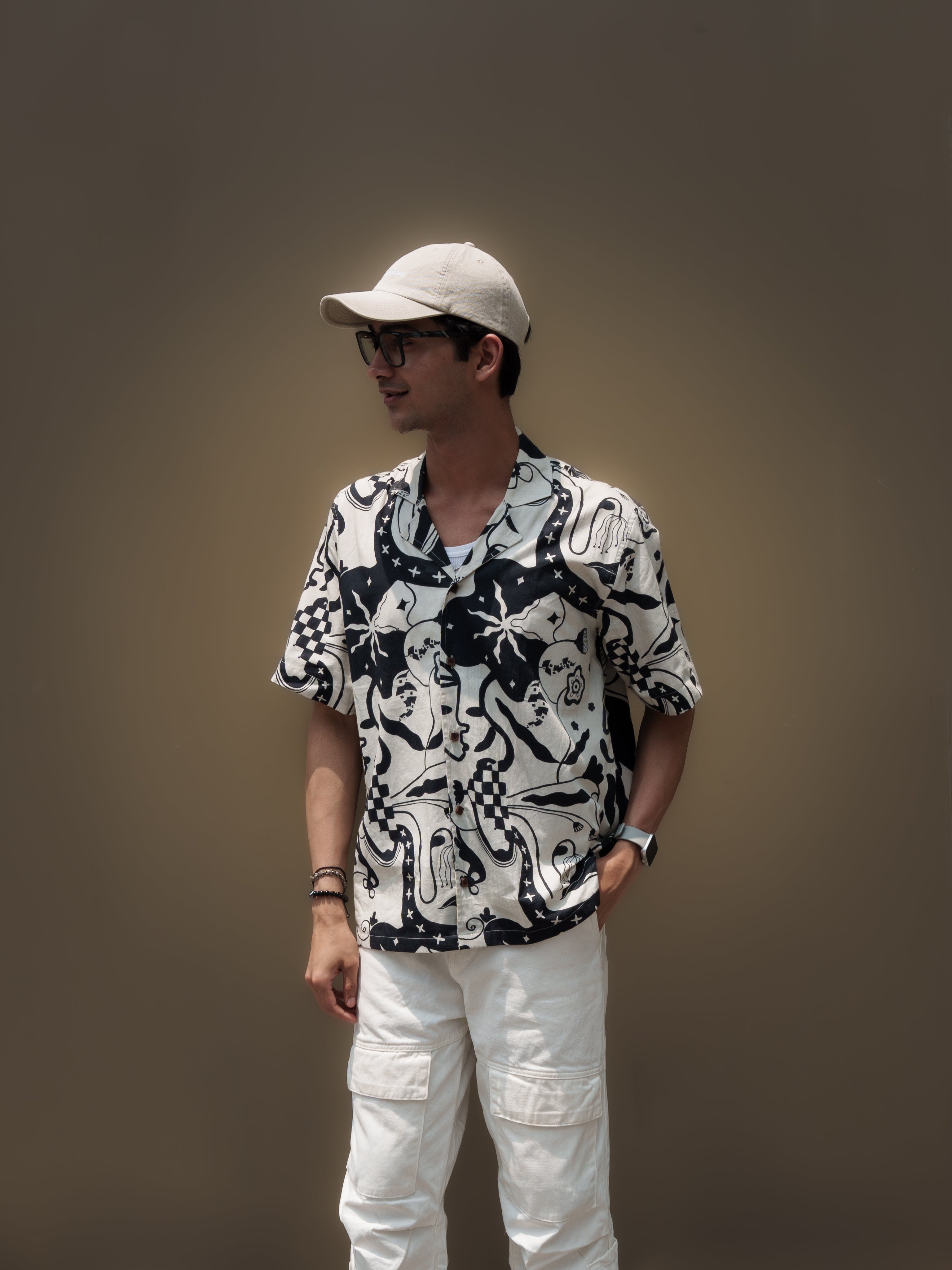 ROZANA SHIRT IN SIYAHI PRINT