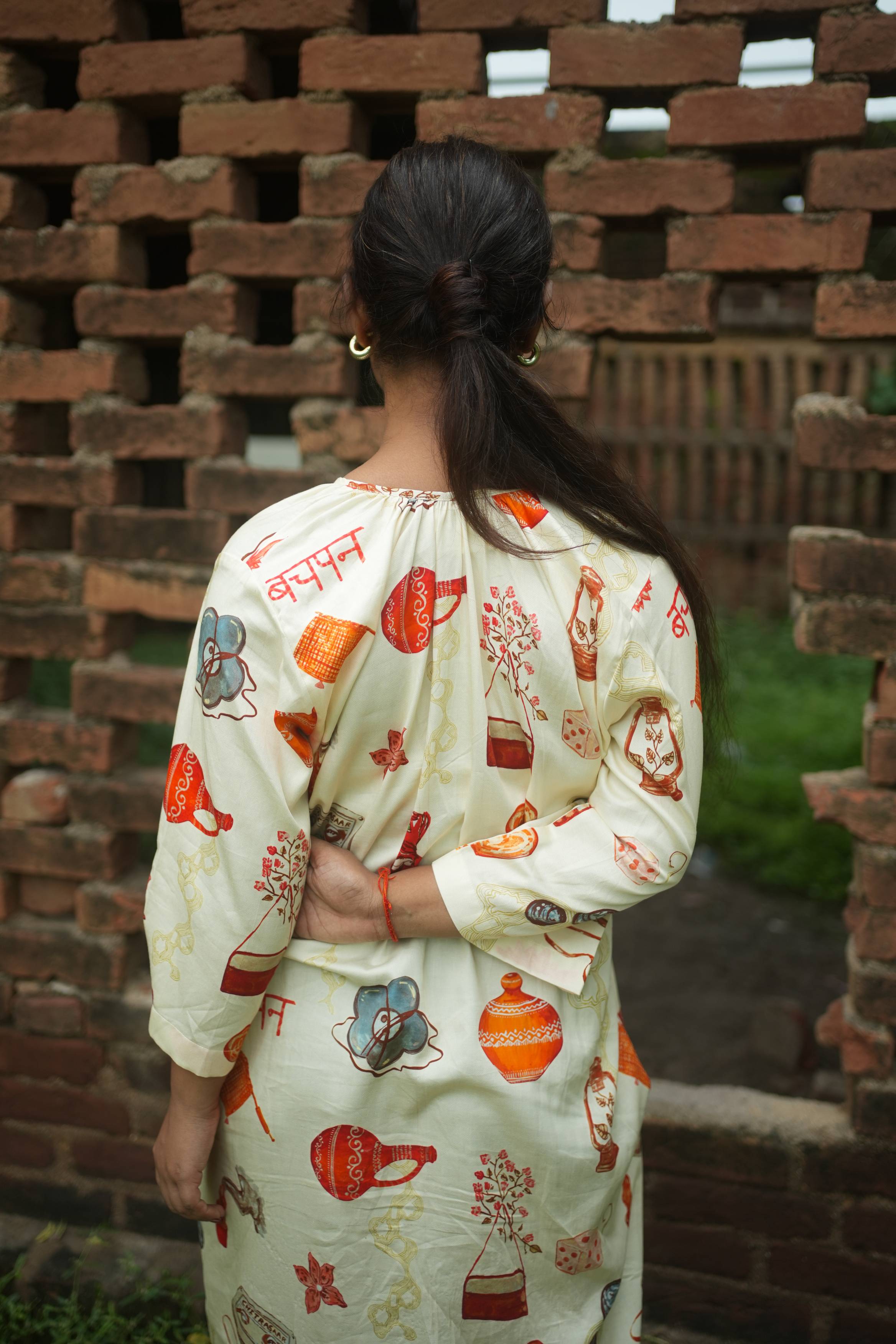 LIFAFA MAXI DRESS IN GULLAK PRINT