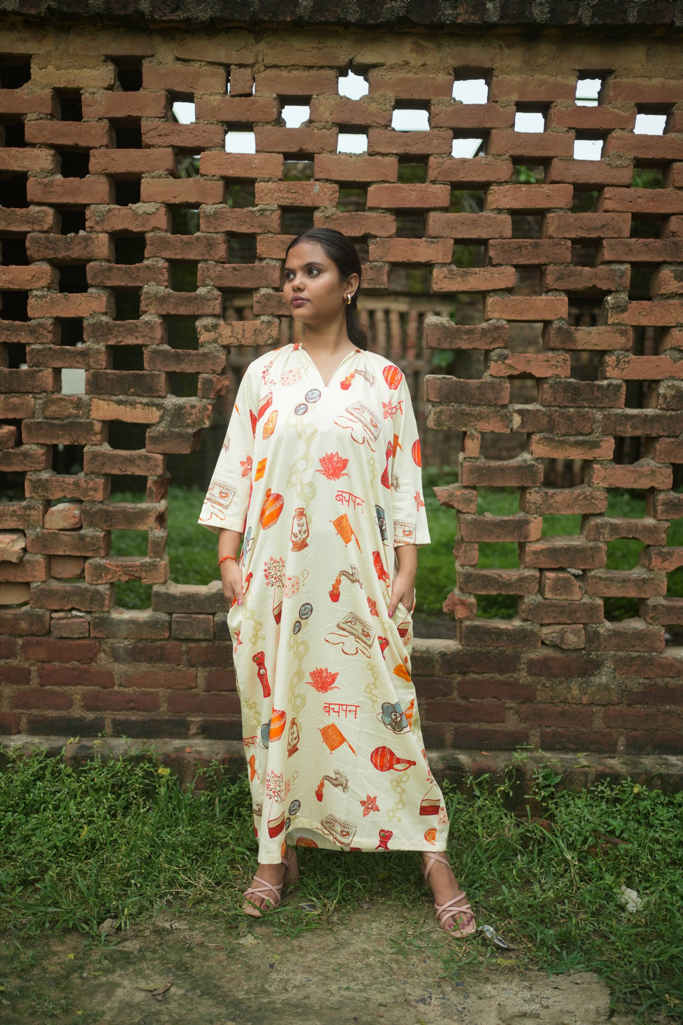 LIFAFA MAXI DRESS IN GULLAK PRINT
