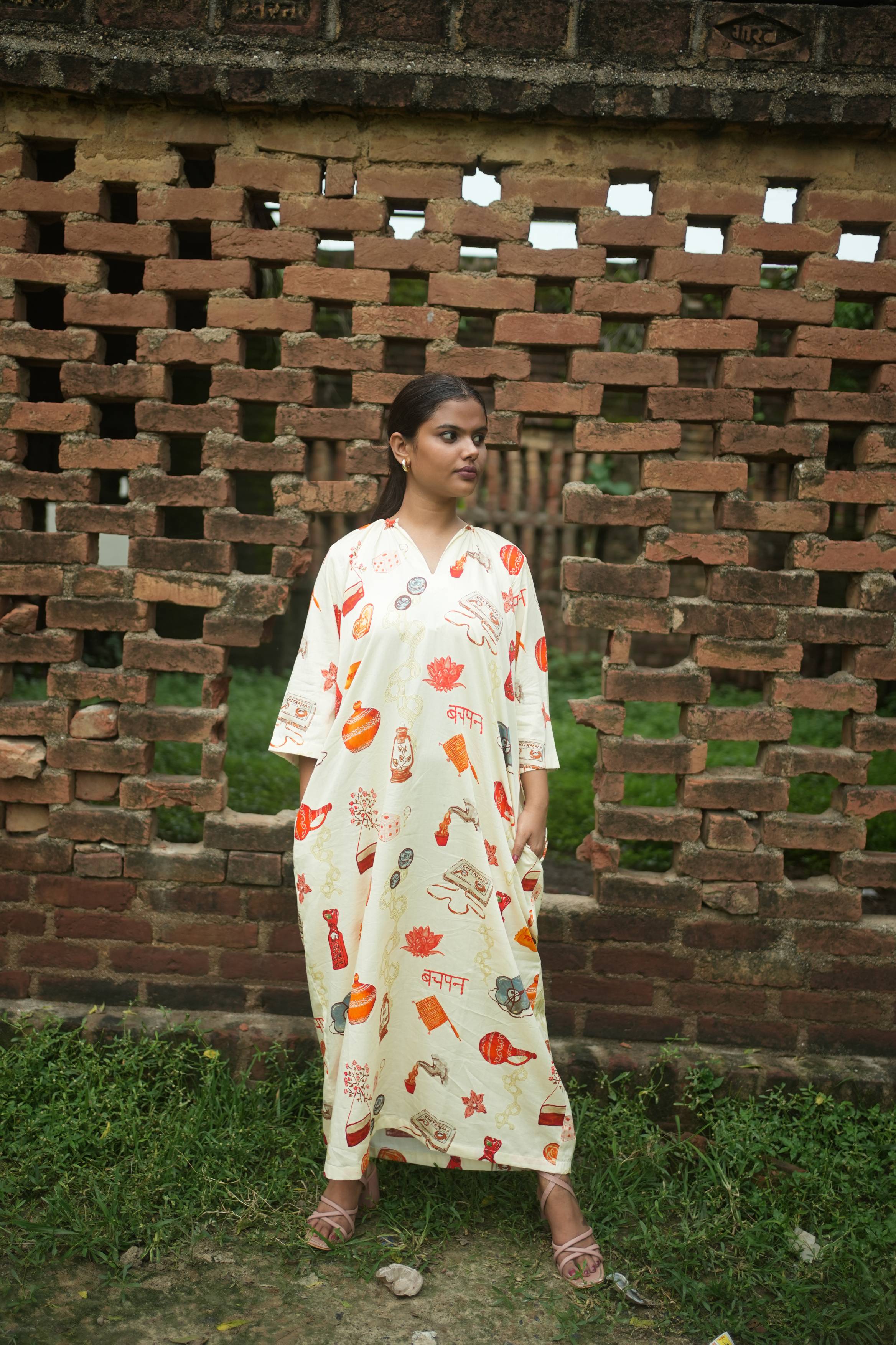 LIFAFA MAXI DRESS IN GULLAK PRINT