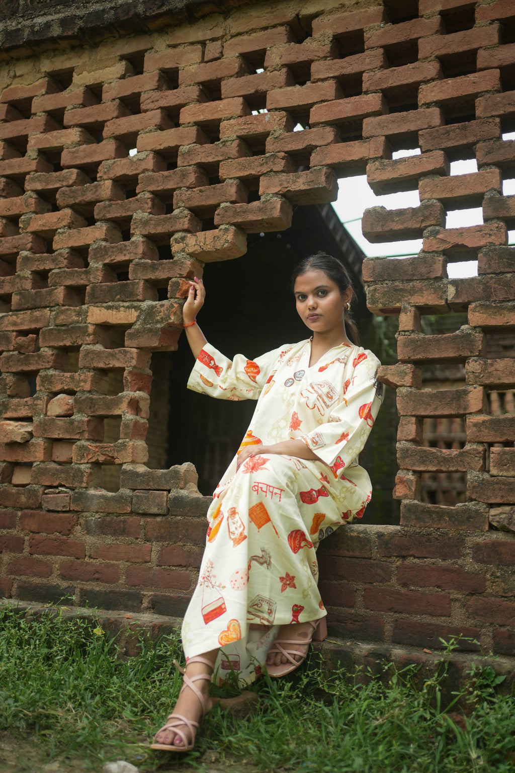 LIFAFA MAXI DRESS IN GULLAK PRINT