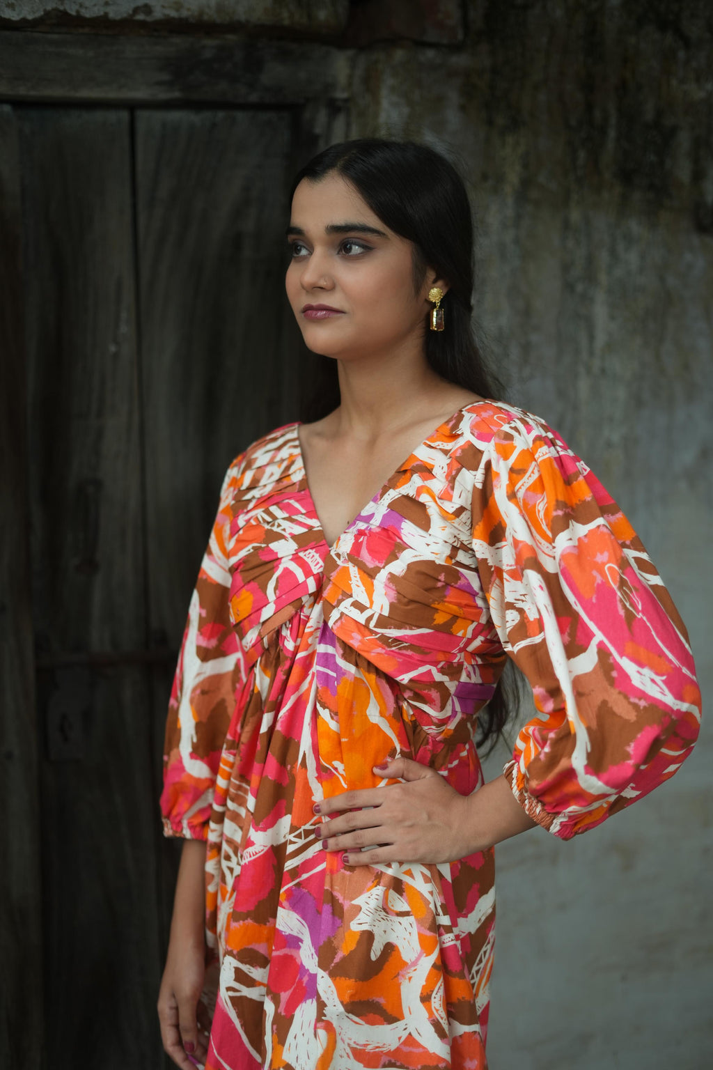 SUHANI DRESS IN RASNA PRINT