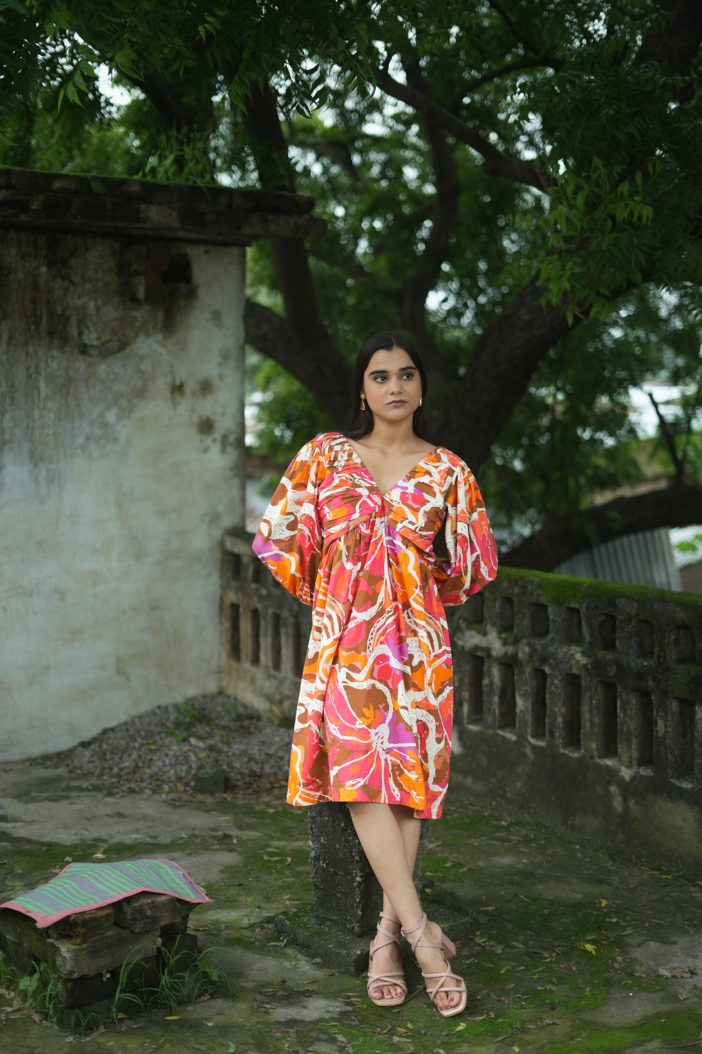 SUHANI DRESS IN RASNA PRINT
