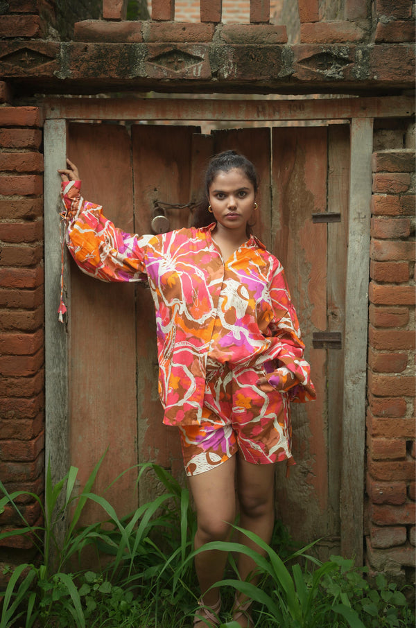 DORI CO-ORD SET IN RASNA PRINT