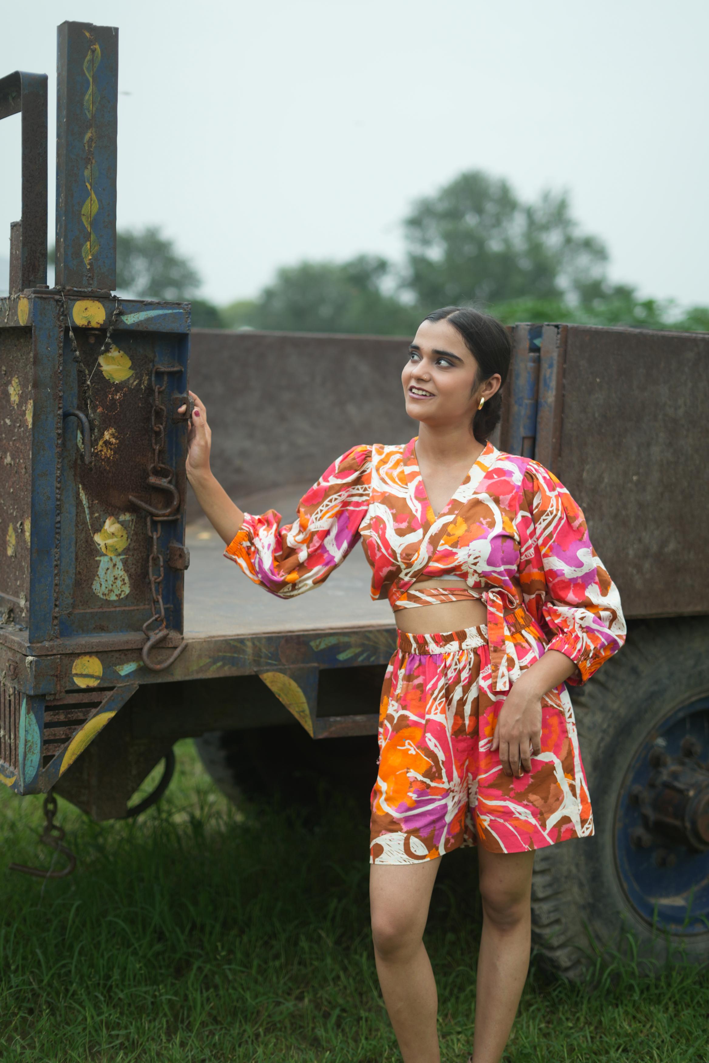 CHANCHAL CO-ORD SET IN RASNA PRINT