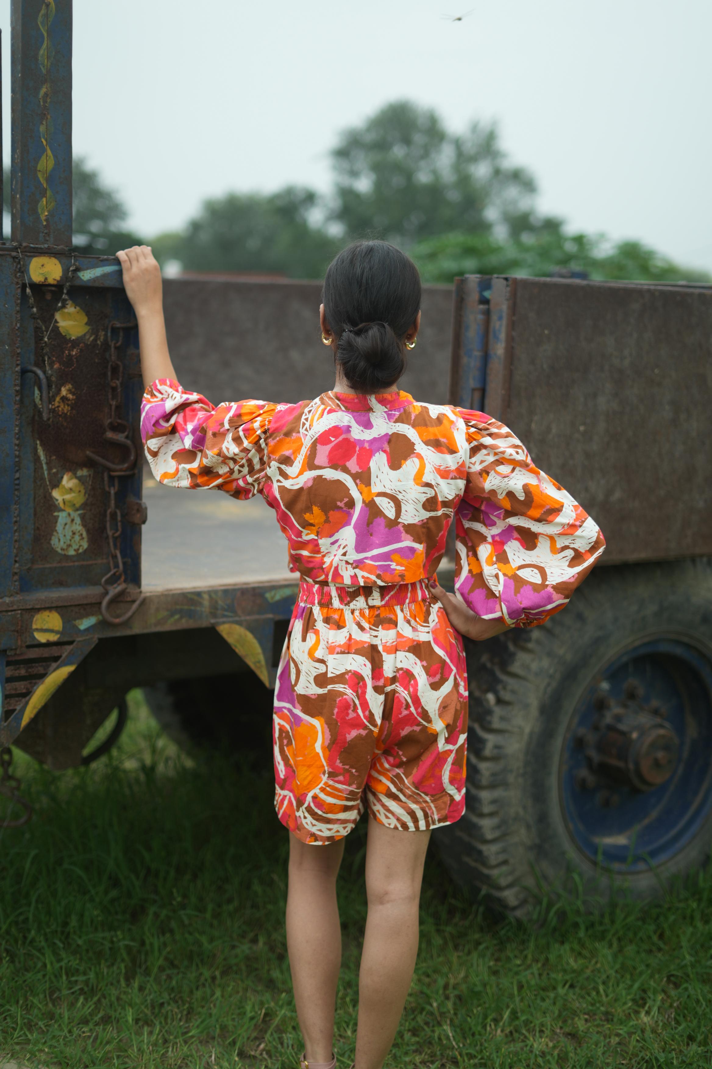 CHANCHAL CO-ORD SET IN RASNA PRINT