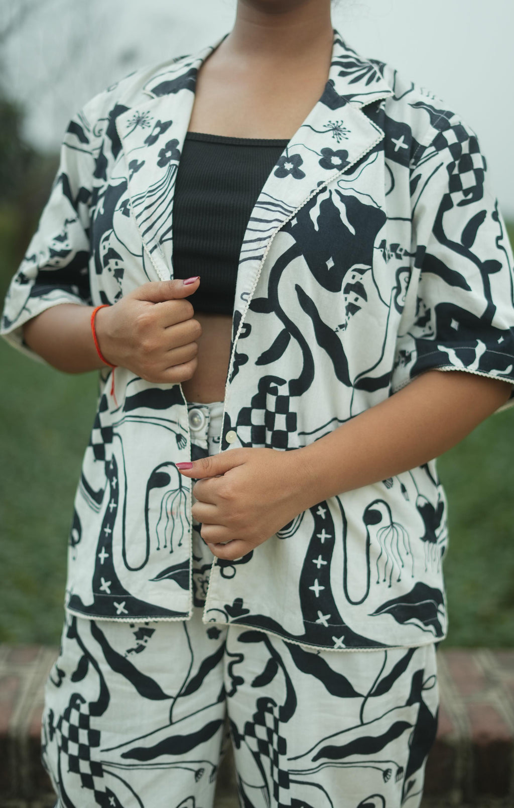 SIKKA CO-ORD SET IN SIYAHI PRINT