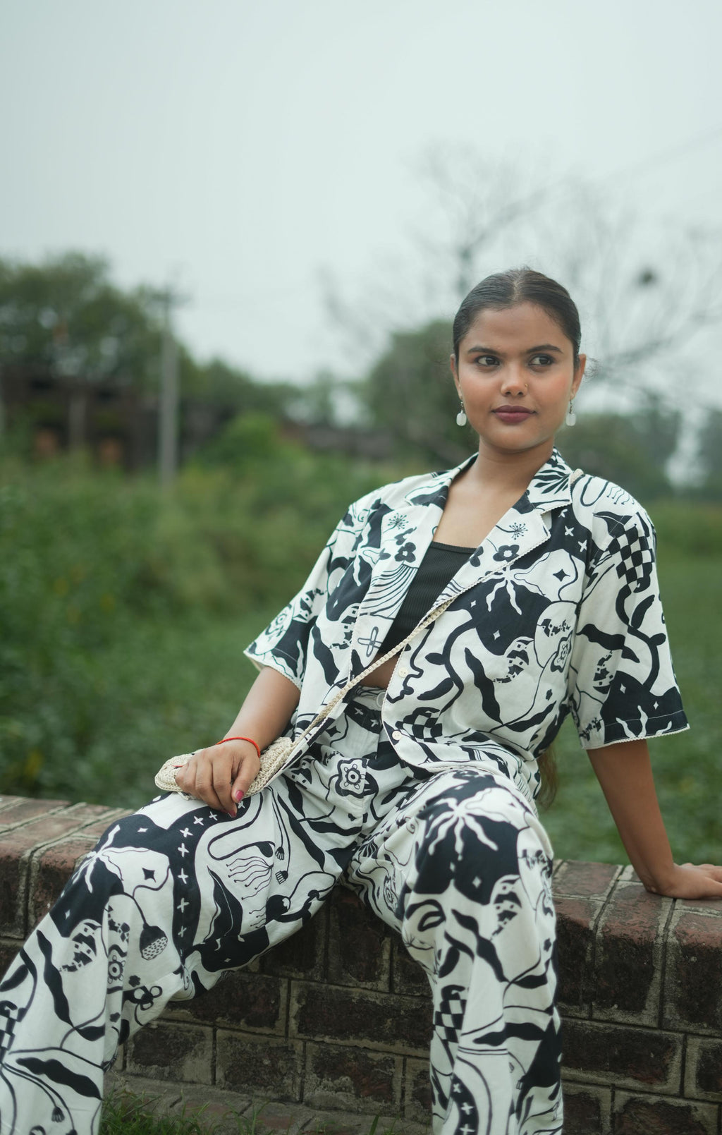 SIKKA CO-ORD SET IN SIYAHI PRINT