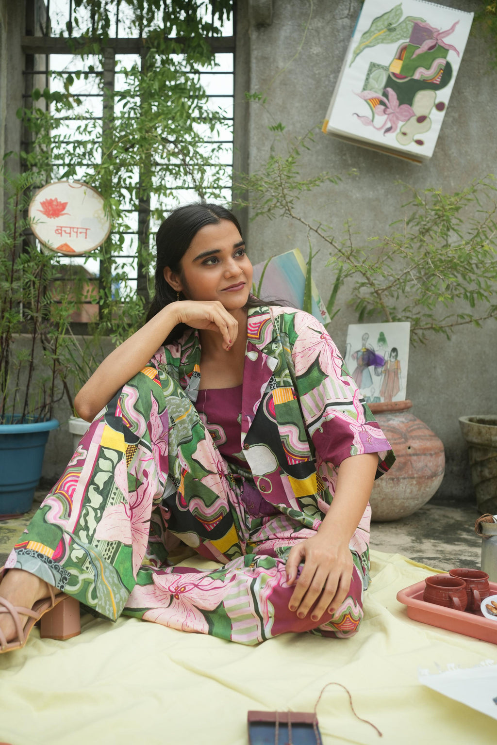 RIM JHIM CO-ORD SET IN BAGEECHA PRINT