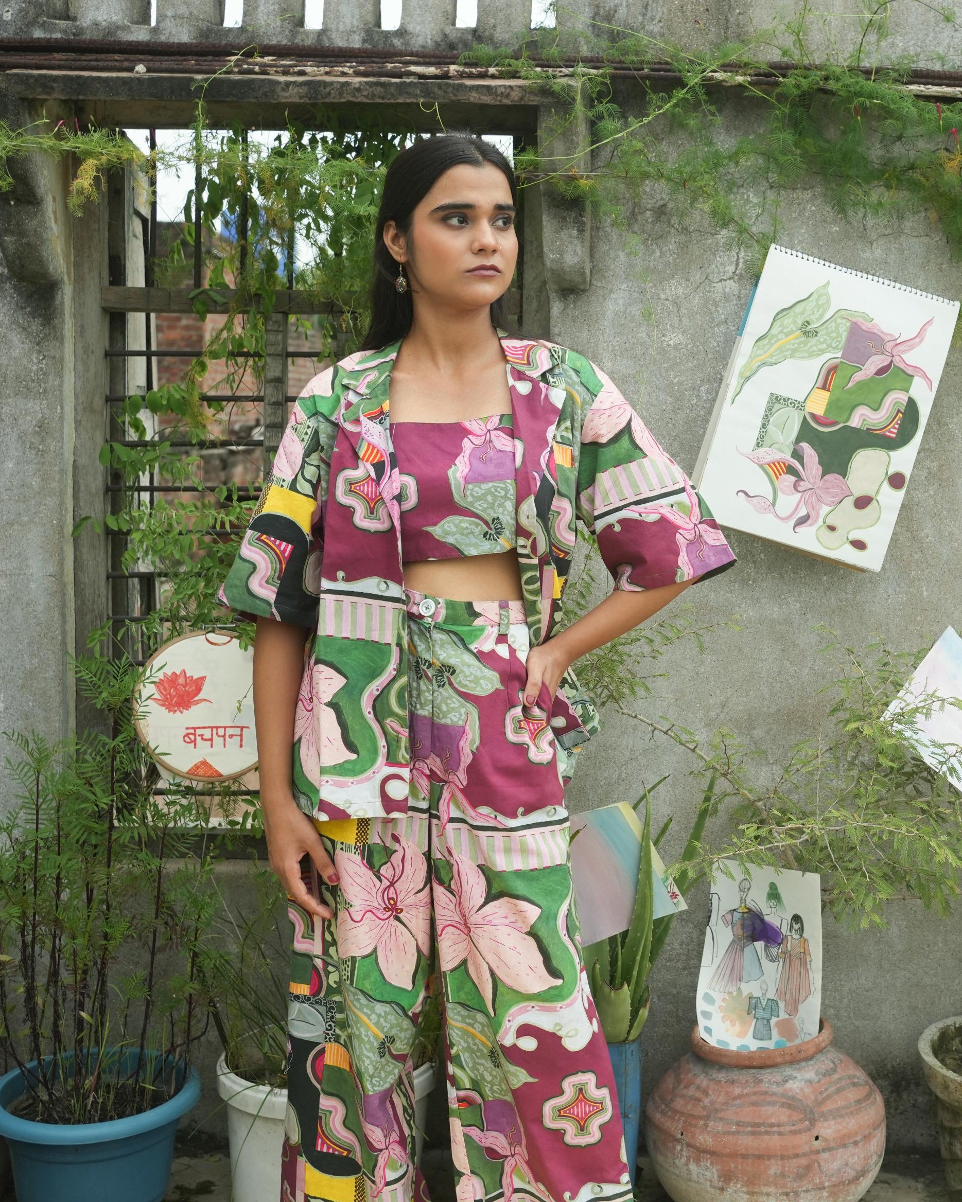 RIM JHIM CO-ORD SET IN BAGEECHA PRINT