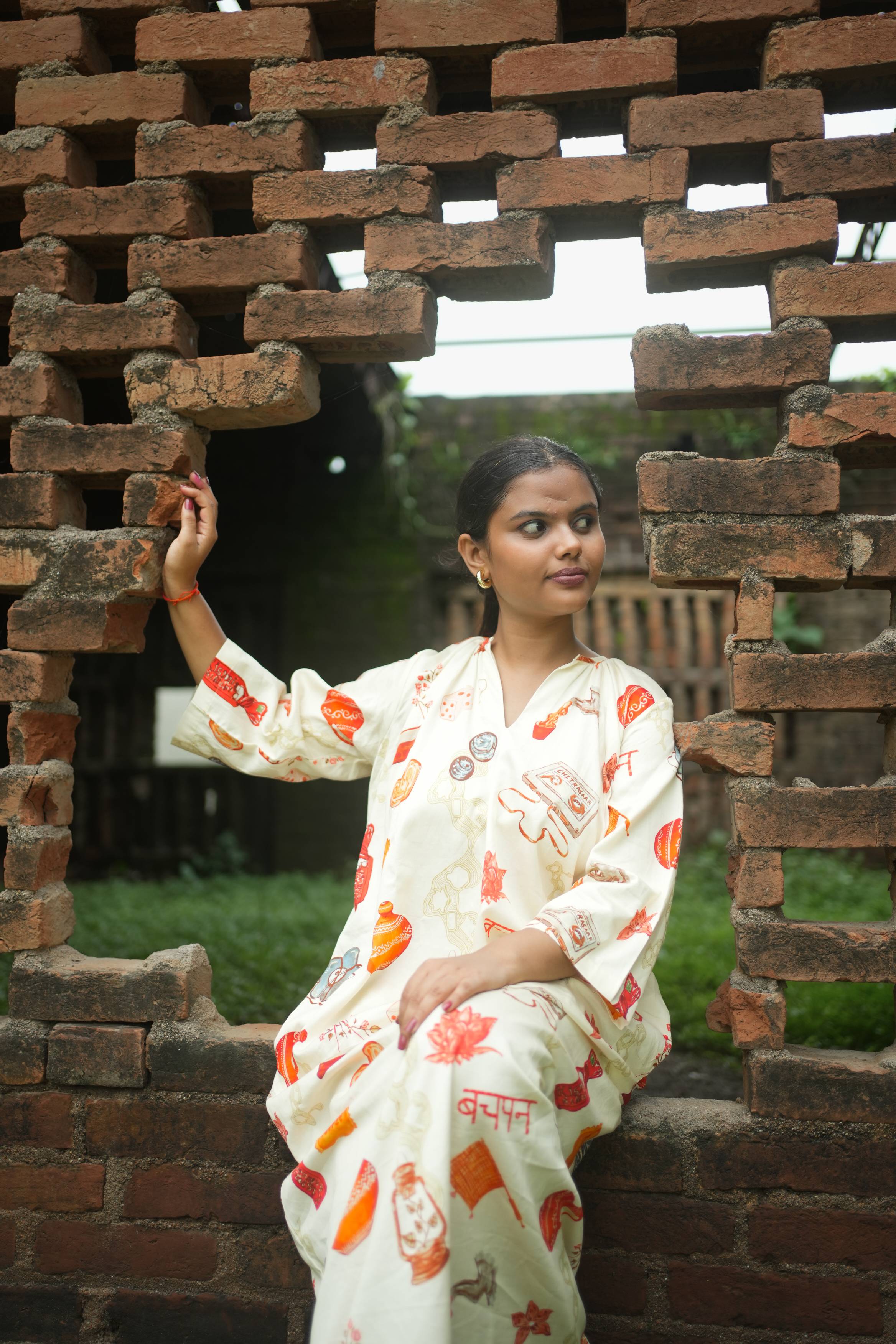 LIFAFA MAXI DRESS IN GULLAK PRINT