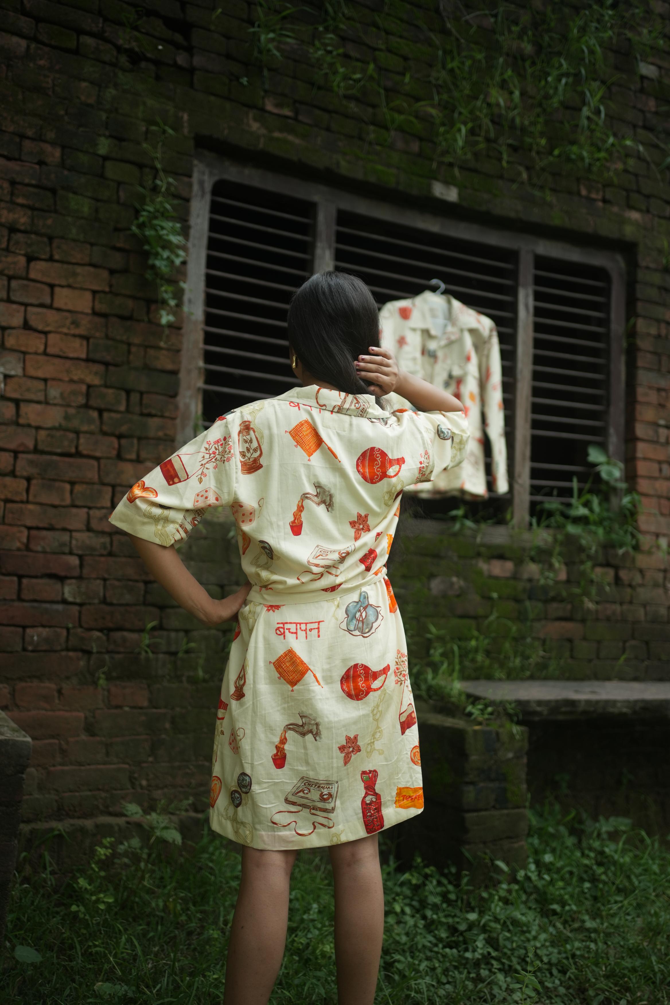 GINNI SHIRT DRESS IN GULLAK PRINT