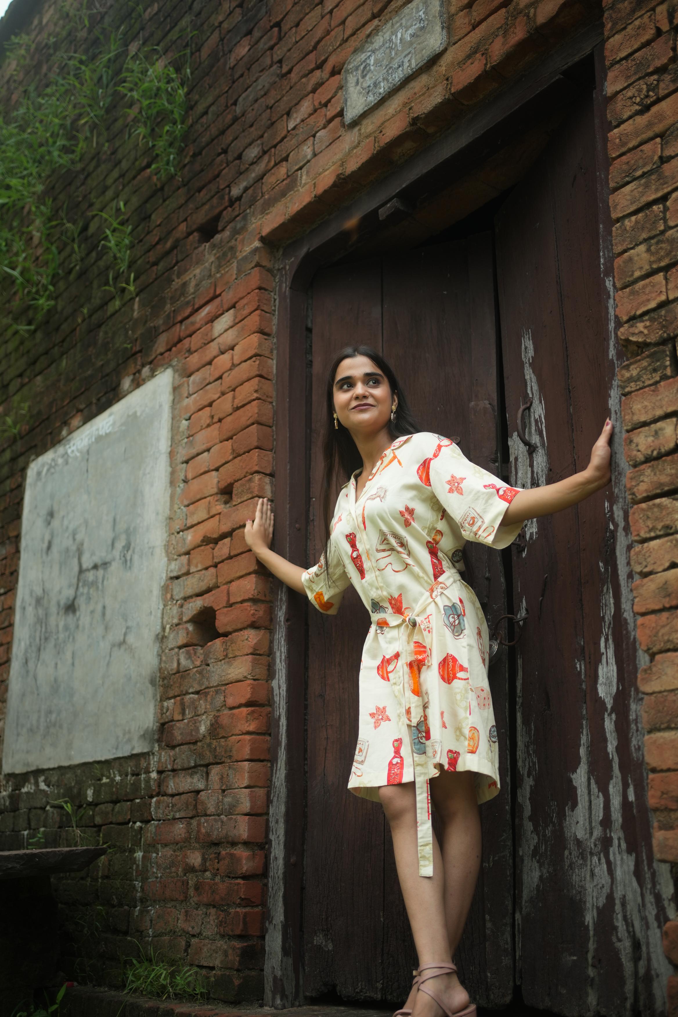 GINNI SHIRT DRESS IN GULLAK PRINT