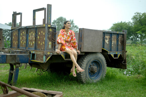 CHANCHAL CO-ORD SET IN RASNA PRINT