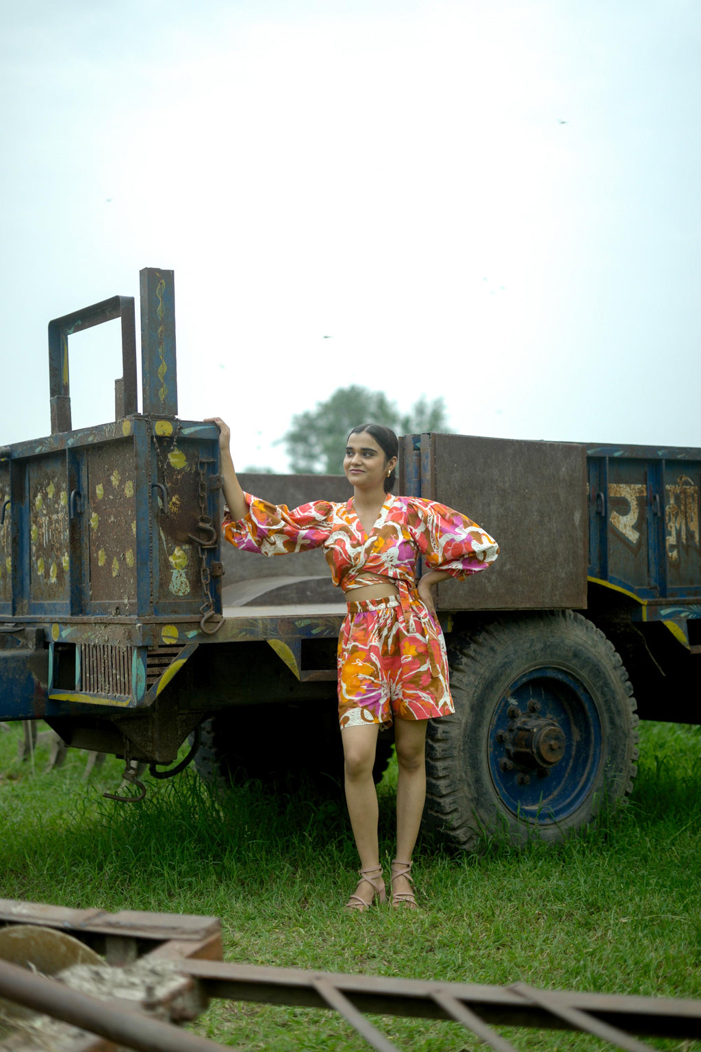 CHANCHAL CO-ORD SET IN RASNA PRINT