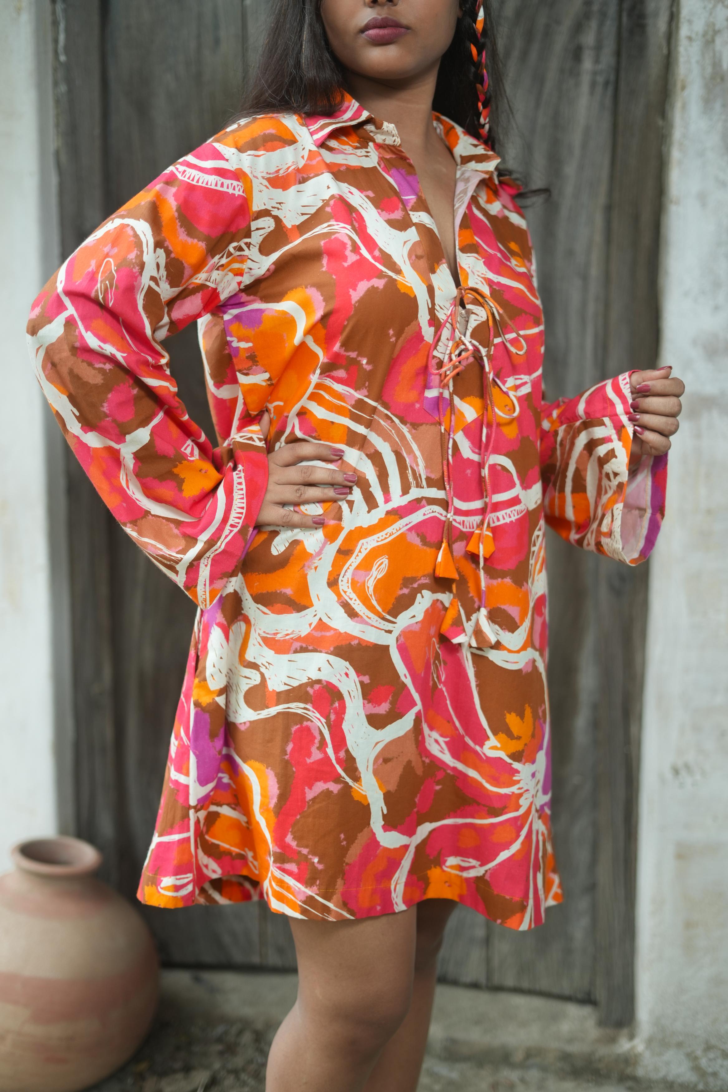 GUDIYA DRESS IN RASNA PRINT