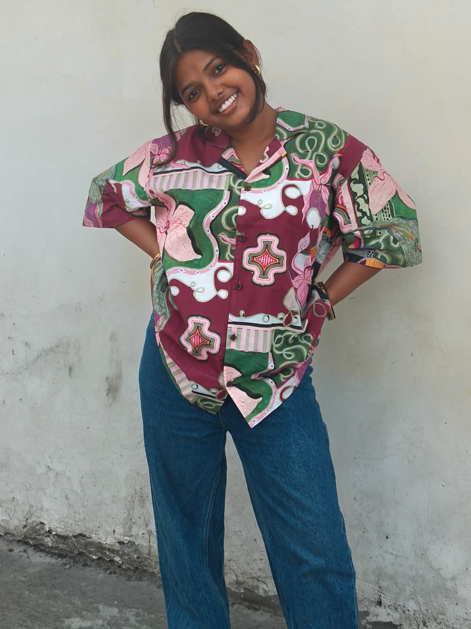 ROZANA SHIRT IN BAGEECHA PRINT